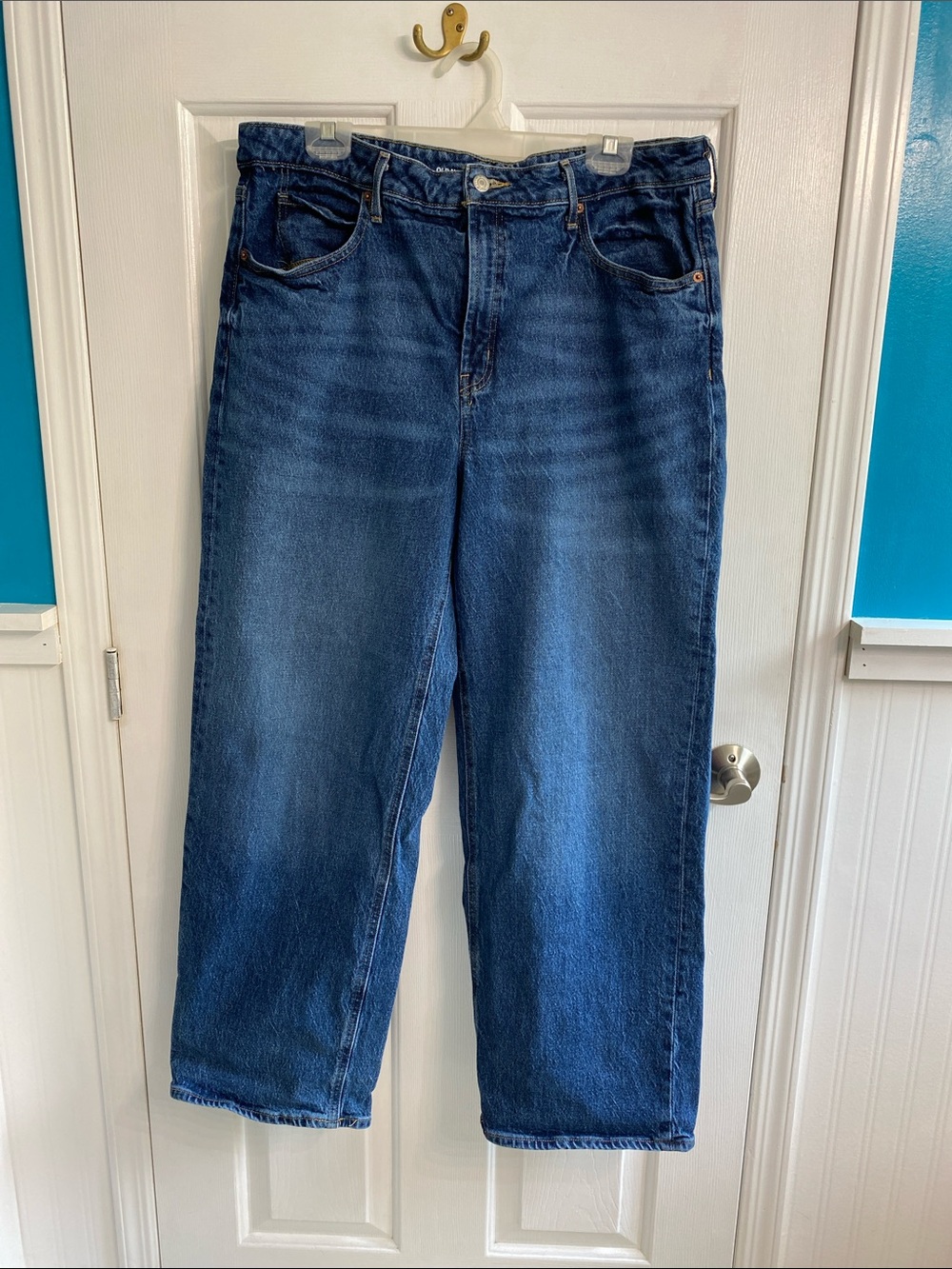 Old Navy Wide Leg Jeans in Dark Blue